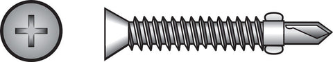 HILLMAN No. 12 Ga. X 2 in. L Phillips Flat Head Sheet Metal Screws 1 pk