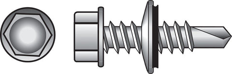 HILLMAN No. 10 Ga. X 3/4 in. L Hex Hex Washer Head Self-Drilling Screws 1 pk