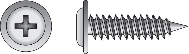 HILLMAN No. 8 Ga. X 1-1/4 in. L Phillips Truss Head Sheet Metal Screws 100 pk