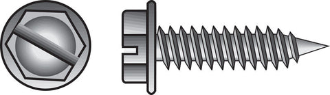 HILLMAN No. 6 Ga. X 3/8 in. L Slotted Hex Washer Head Self-Piercing Screws 1 pk