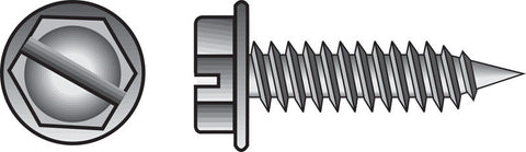 HILLMAN No. 8 Ga. X 3/4 in. L Slotted Hex Washer Head Sheet Metal Screws 1 pk