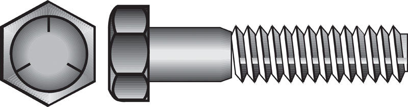 HILLMAN 3/8 in. D X 8 in. L Heat Treated Zinc Steel Hex Head Cap Screw 50 pk