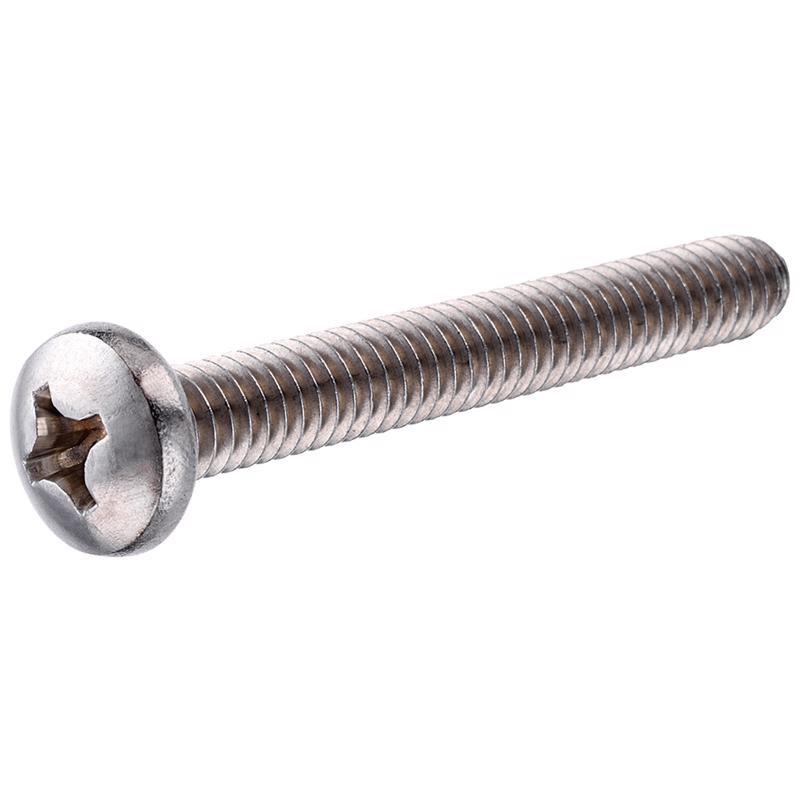 HILLMAN No. 10-32 Ga. X 2 in. L Phillips Pan Head Stainless Steel Machine Screws 1 pk