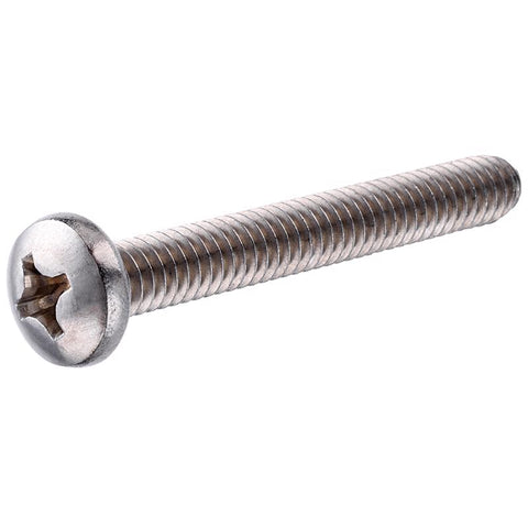 HILLMAN No. 10-32 Ga. X 2 in. L Phillips Pan Head Stainless Steel Machine Screws 1 pk