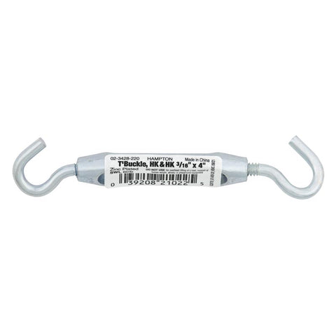 Hampton Zinc-Plated Aluminum/Steel 0.154 in. D Turnbuckle 60 lb 4.0 in. L (Pack of 10)