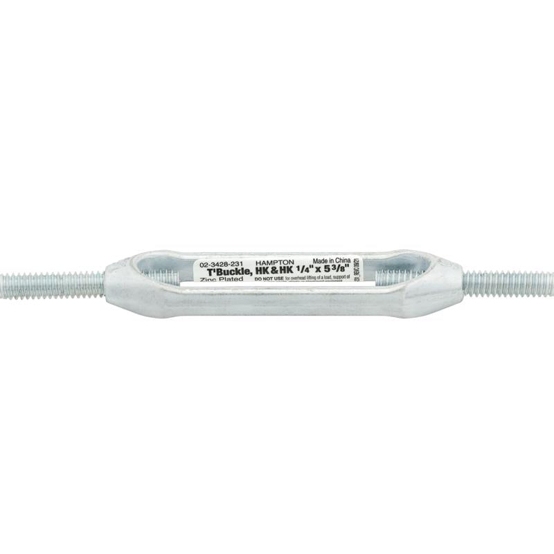 Hampton Zinc-Plated Aluminum/Steel 0.207 in. D Turnbuckle 160 lb 5-3/8 in. L (Pack of 10)