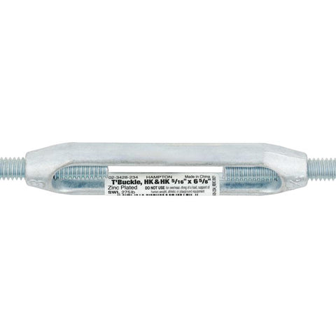 Hampton Zinc-Plated Aluminum/Steel 0.268 in. D Turnbuckle 275 lb 6-5/8 in. L (Pack of 10)
