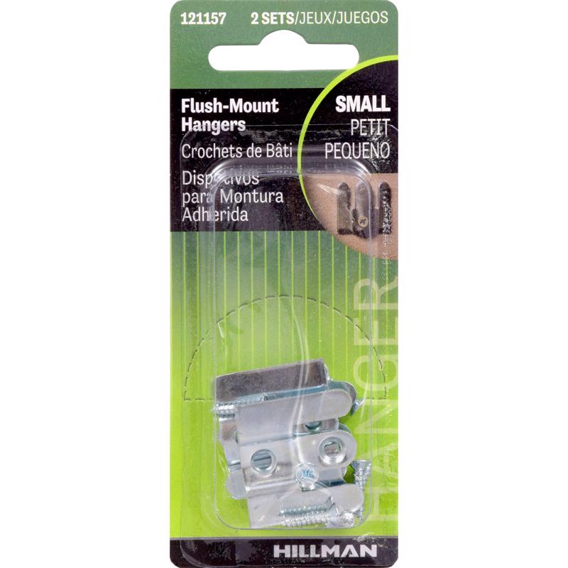HILLMAN Zinc Silver Flush-Mount Picture Hanger 2 pk (Pack of 10)