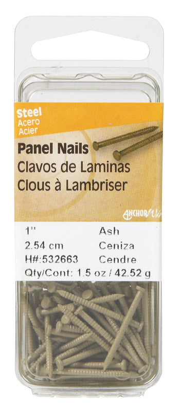 HILLMAN Anchor Wire 1 in. Panel Steel Nail Flat Head (Pack of 6)