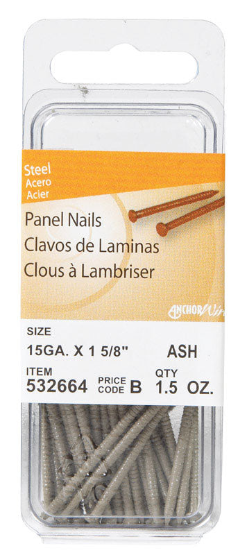 HILLMAN Anchor Wire 1-5/8 in. Panel Steel Nail Large Head (Pack of 6)