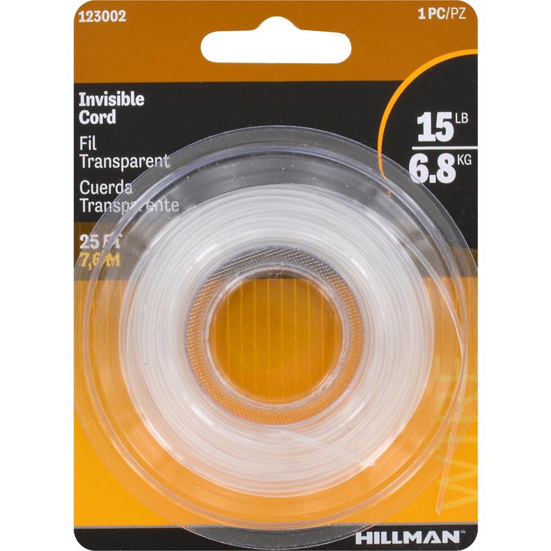 HILLMAN 25 ft. L Plastic 18 Ga. Invisible Cord (Pack of 10)