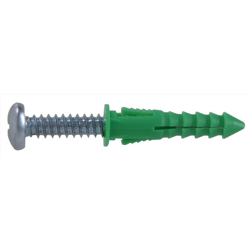 HILLMAN 1/4 in. D X 1-1/2 in. L Plastic Pan Head Ribbed Anchor 4 pc (Pack of 6)