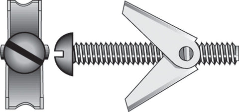 HILLMAN 1/8 in. D X 4 in. L Round Zinc-Plated Steel Toggle Bolt 2 pk (Pack of 6)