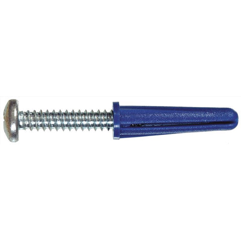 HILLMAN .19 in. D X 1 in. L Plastic Pan Head Conical Anchor 25 pc (Pack of 5)