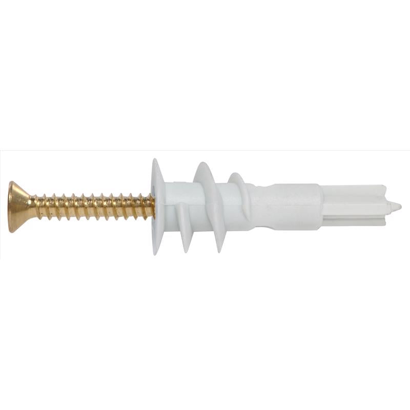 HILLMAN .164 in. D X 1.5 in. L Plastic Flat Head Drywall Anchors 10 pc (Pack of 5)