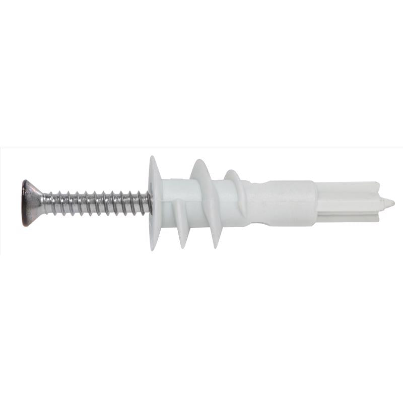 Hillman .164 in. D X 1.5 in. L Plastic Flat Head Drywall Anchor 10 pc (Pack of 5)