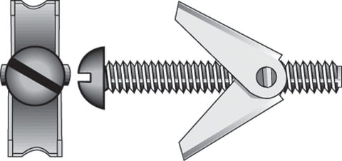 HILLMAN 1/8 in. D X 3 in. L Round Zinc-Plated Steel Toggle Bolt 2 pk (Pack of 10)