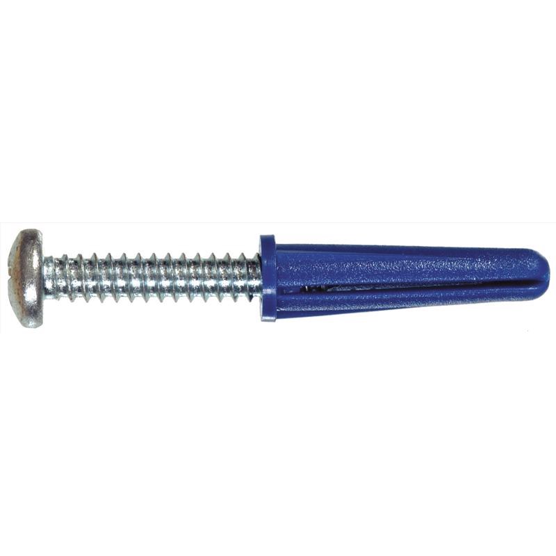 HILLMAN .190 in. D X 1 in. L Plastic Pan Head Conical Anchor 4 pc (Pack of 10)