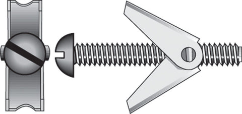 HILLMAN 1/8 in. D X 3 in. L Round Zinc-Plated Steel Toggle Bolt 15 pk (Pack of 5)