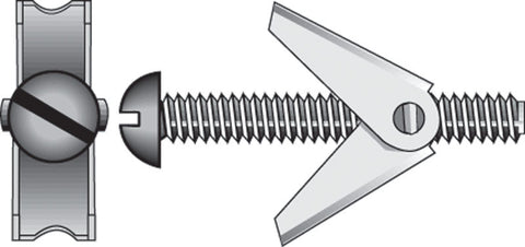 HILLMAN 1/4 in. D X 3 in. L Round Zinc-Plated Steel Toggle Bolt 6 pk (Pack of 5)