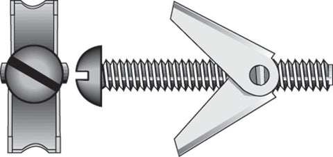HILLMAN 1/4 in. D X 4 in. L Round Zinc-Plated Steel Toggle Bolt 5 pk (Pack of 5)