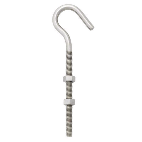 Hampton Medium Stainless Steel 6 in. L Clothesline Hook 160 lb 1 pk (Pack of 5)