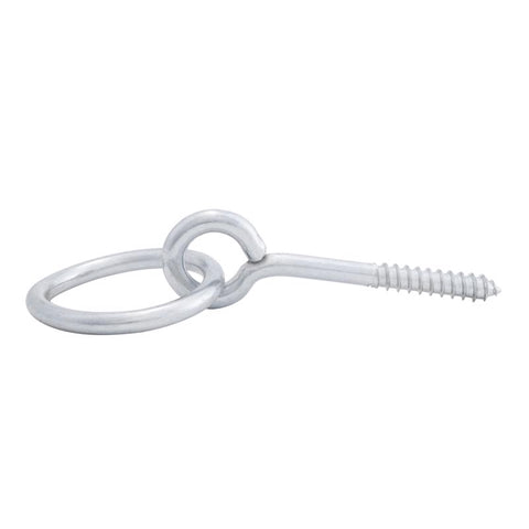 Hampton Large Zinc-Plated Silver Steel 3-5/8 in. L Rings w/Screw Eyes 350 lb 1 pk (Pack of 5)