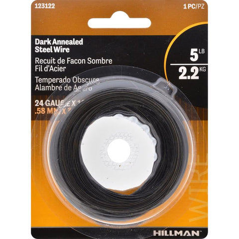 HILLMAN 100 ft. L Black Annealed Steel 24 Ga. Wire (Pack of 10)