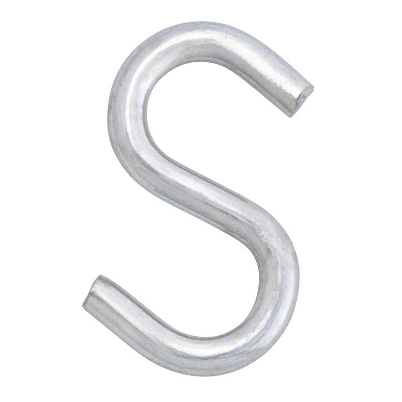 Hampton Small Zinc-Plated Silver Steel 1 in. L S-Hook 20 lb 1 pk (Pack of 20)