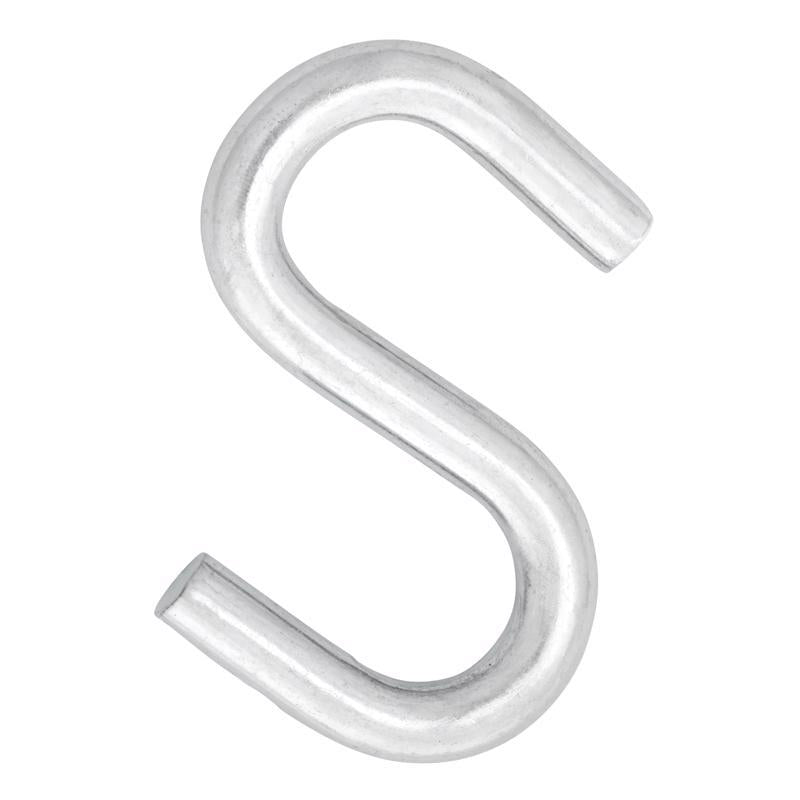 Hampton Small Zinc-Plated Silver Steel 2 in. L S-Hook 150 lb 1 pk (Pack of 20)