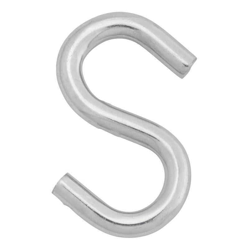 Hampton Small Zinc-Plated Silver Steel 2.5 in. L S-Hook 250 lb 1 pk (Pack of 20)