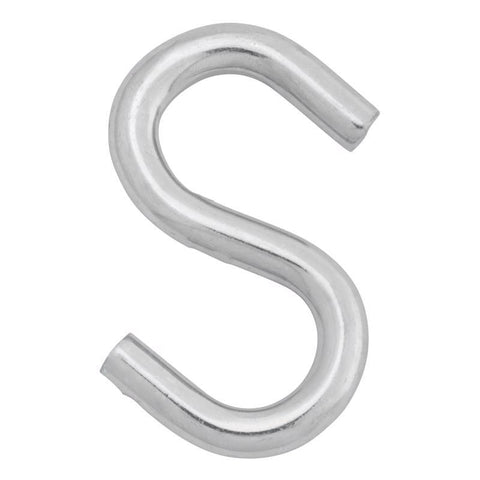 Hampton Small Zinc-Plated Silver Steel 2.5 in. L S-Hook 250 lb 1 pk (Pack of 20)