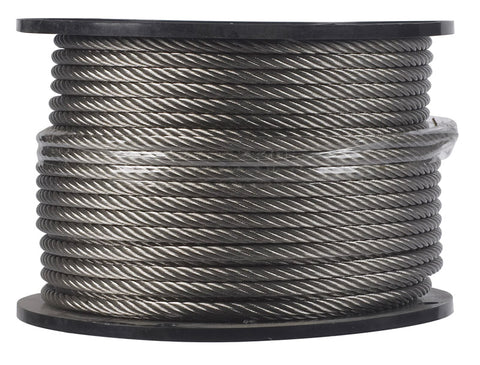 Campbell 1/4 in. D X 250 ft. L Electro-Polish Stainless Steel Cable