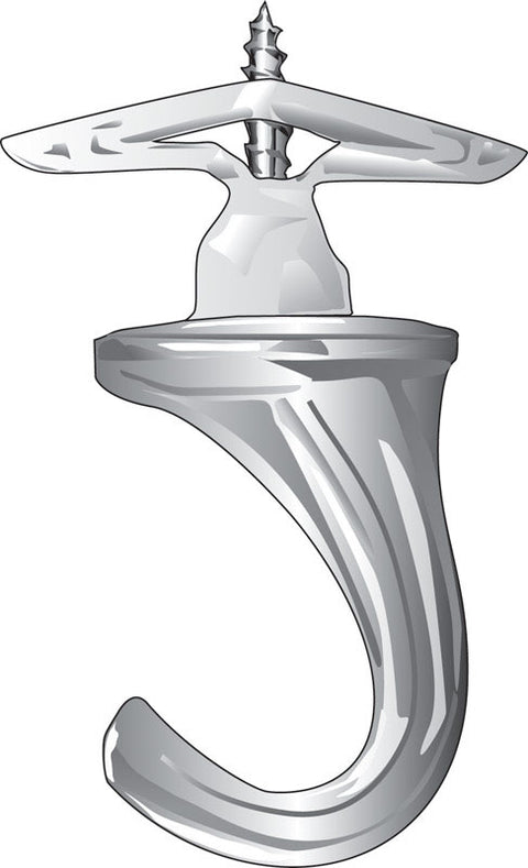 HILLMAN Small Bright Brass Gold Steel 0.95 in. L Ceiling Hook 75 lb 2 pk (Pack of 5)
