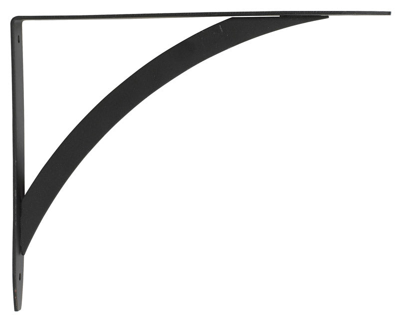 Soporte para estante de acero negro John Sterling, calibre 12, 7-1/4 pulg. de largo, 50 lb (paquete de 10)