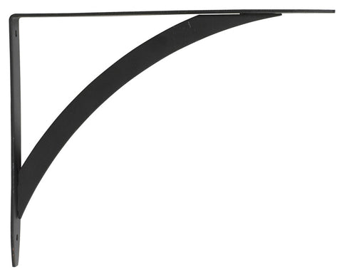 John Sterling Black Steel Shelf Bracket 12 Ga. 7-1/4 in. L 50 lb (Pack of 10)
