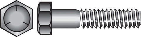 HILLMAN 1 in. D X 6 in. L Heat Treated Zinc Steel Hex Head Cap Screw 10 pk