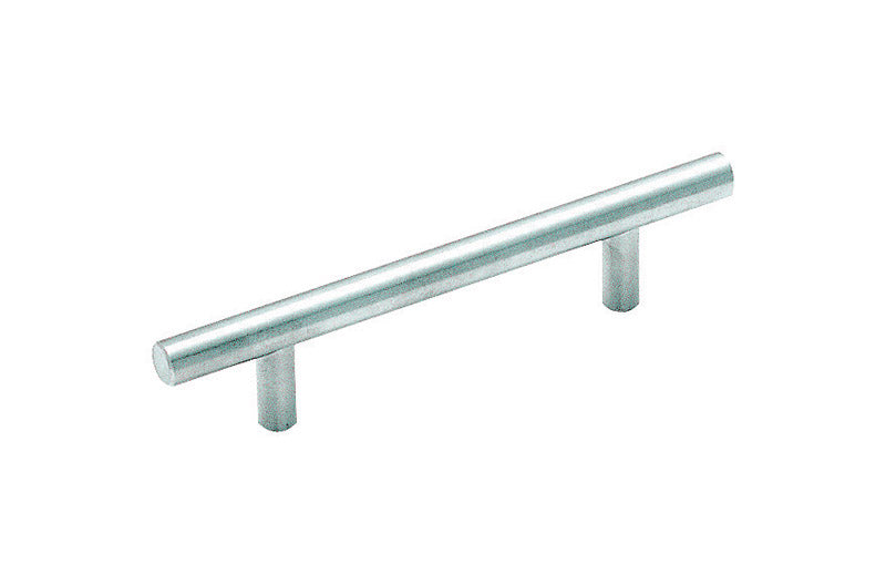 Amerock Contemporary Bar Cabinet Pull 3-3/4 in. Stainless Steel Silver 1 pk