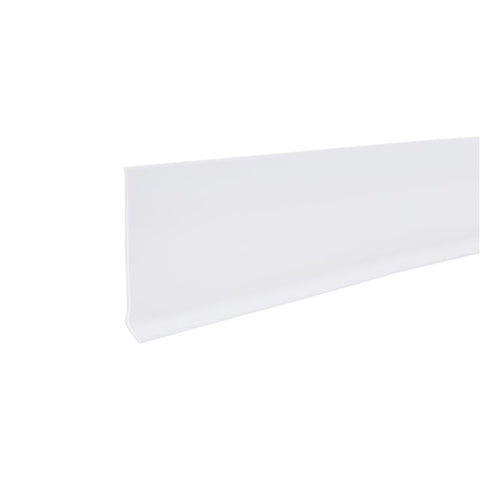 M-D Building Products 4 in. H X 0.08 in. W X 20 ft. L Self-Stick Snow White Vinyl Wall Base