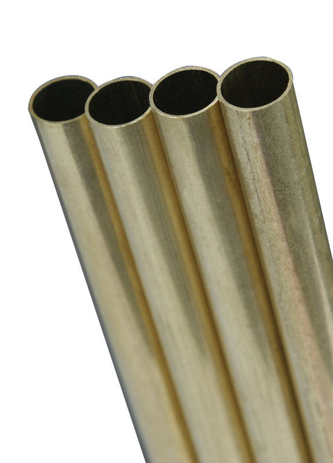 K&S 15/32 in. D X 36 in. L Round Brass Tube 4 pk (Pack of 4)