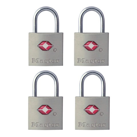 Master Lock 7/8 in. H X 7/16 in. W X 7/8 in. L Steel Key Luggage Lock