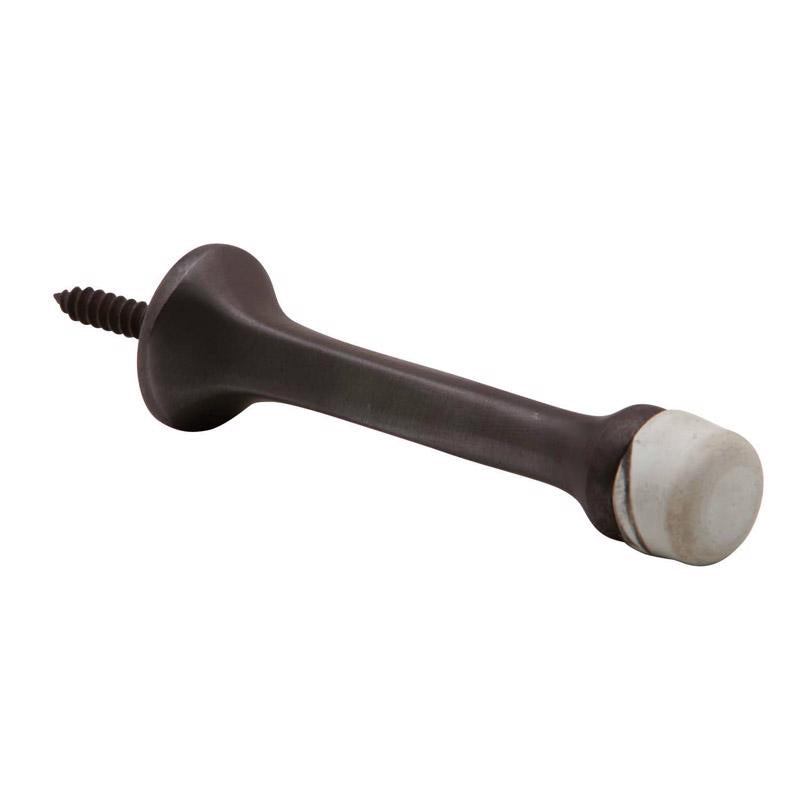 Schlage 3-1/8 in. W X 7/8 in. L Metal Aged Bronze Door Stop Mounts to door and wall 7/8 in.