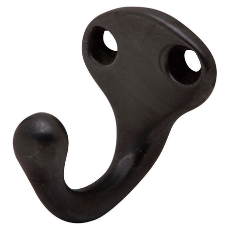 Gancho pequeño para armario Schlage de latón negro de 1-1/4 pulg., 1 ud.