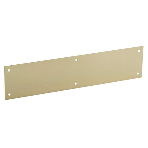 Schlage 6 in. H X 30 in. L Bright Brass Brass Kickplate
