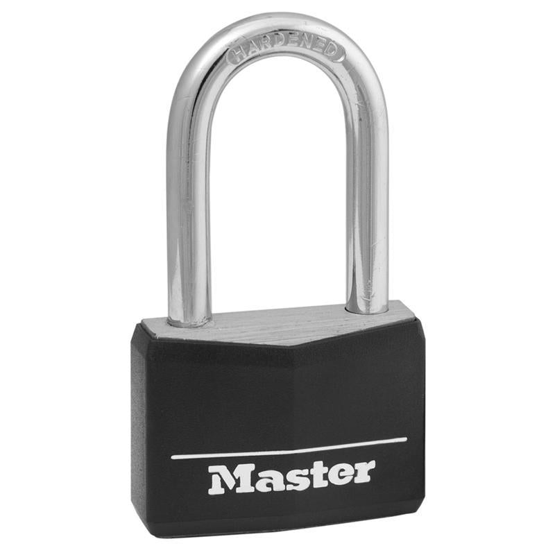 Master Lock 1-9/16 in. W Vinyl Covered 4-Pin Cylinder Covered Padlock