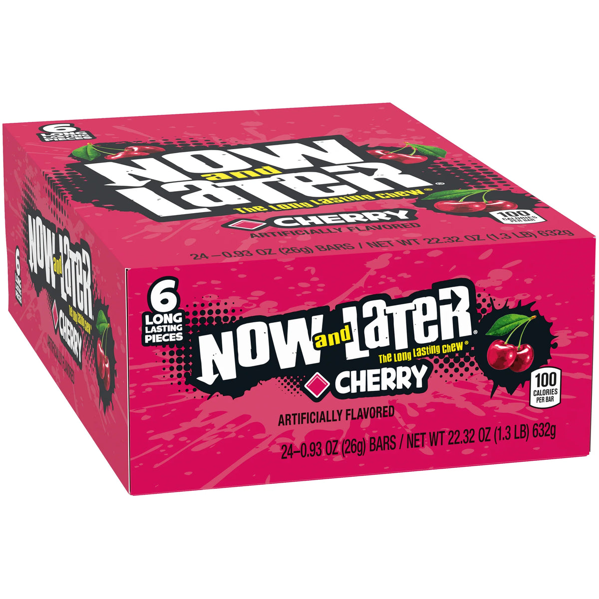 Now and Later Chewy Candy, Assorted Flavors, 0.93 Ounce Bars (Pack of 24)