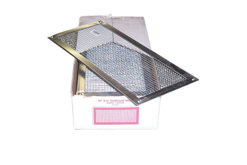 Construction Metals 6 in. H X 16 in. W Metallic Steel Screen Vent (Pack of 25)