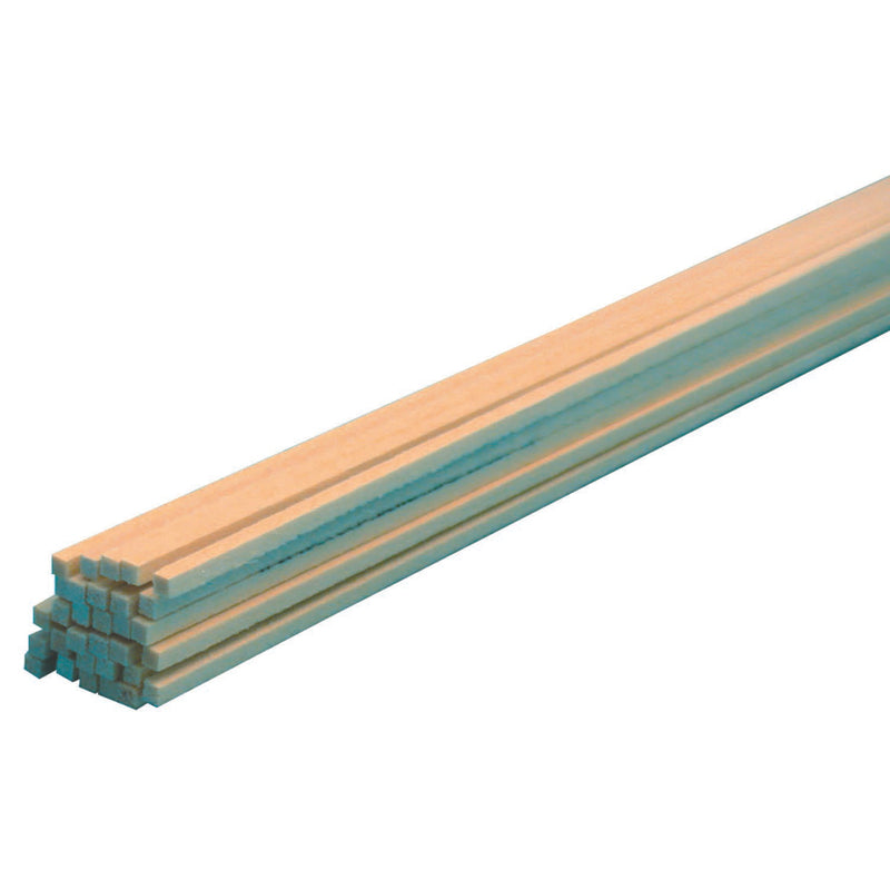 Midwest Products 1/16 in. X 1/16 in. W X 2 ft. L Basswood Strip #2/BTR Premium Grade (Pack of 60)
