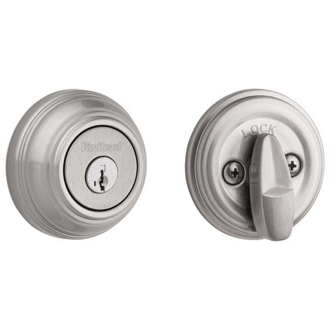 Kwikset SmartKey Satin Nickel Metal Deadbolt