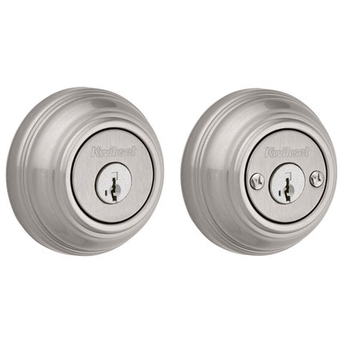 Kwikset SmartKey Satin Nickel Metal Deadbolt